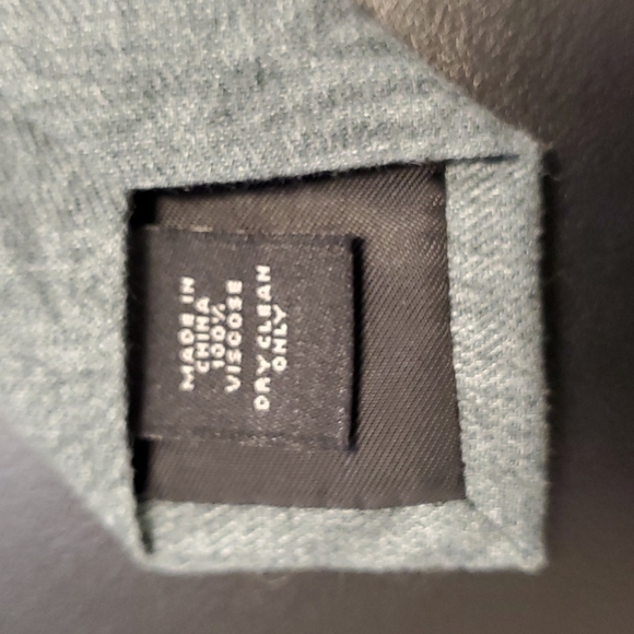 Express gray green palm tropical print tie - Picture 5 of 5